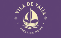 serene coastal rustic logo with stylized ship